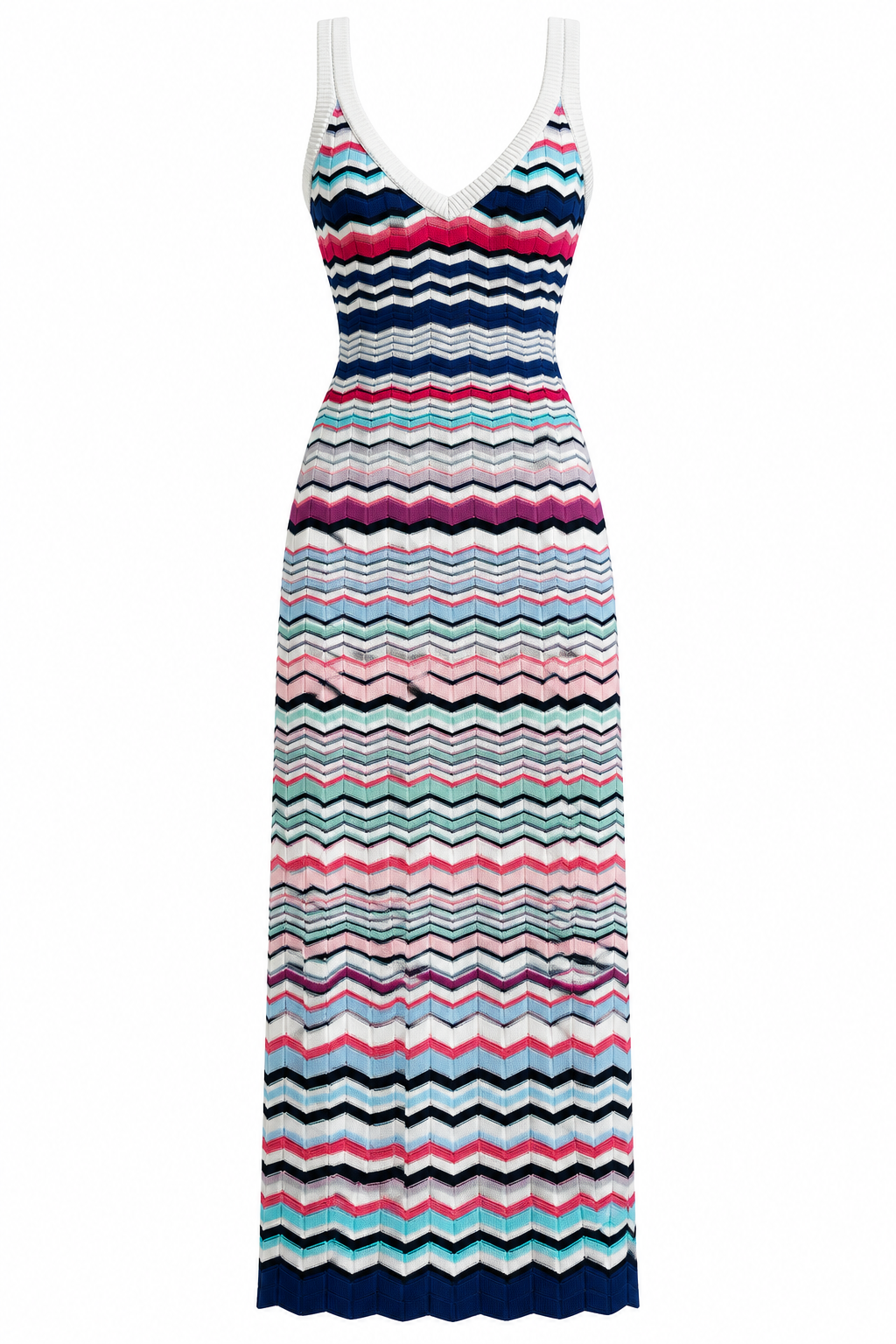 Missoni Multicolor Zigzag Knit Maxi Dress