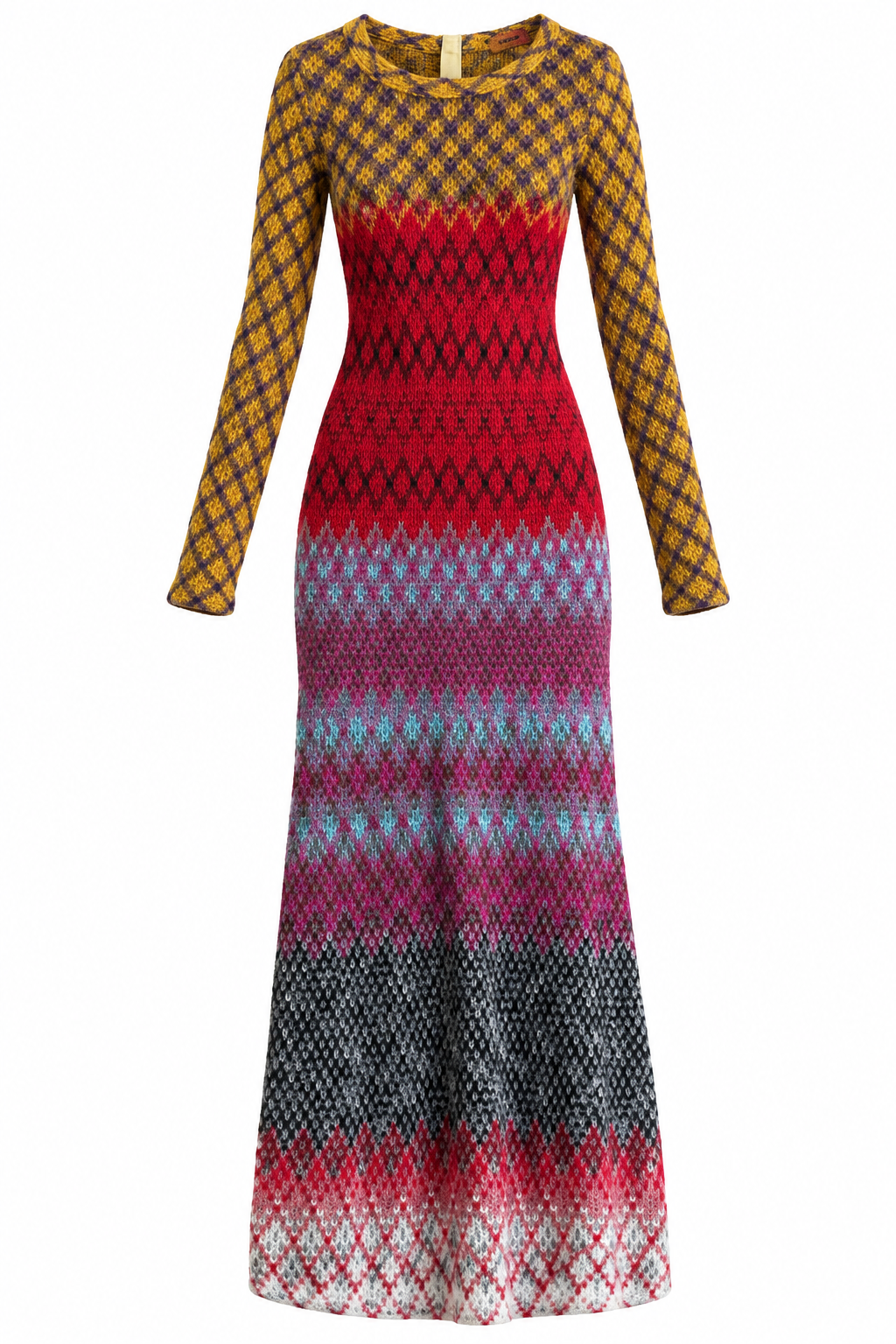 Vestido Maxi Missoni de Punto Multicolor