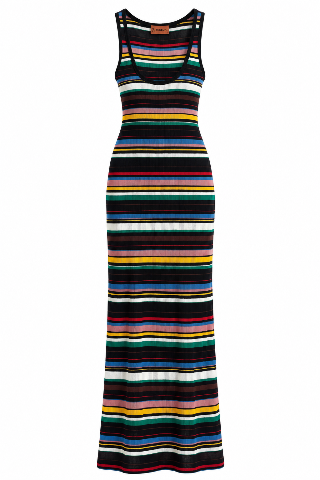 Missoni Multicolor Striped Knit Maxi Dress