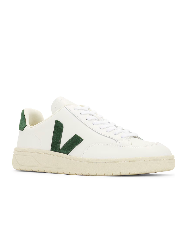 Zapatillas Blancas y Verde Oscuro de Veja