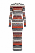 Missoni Multicolor Patterned Knit Maxi Dress