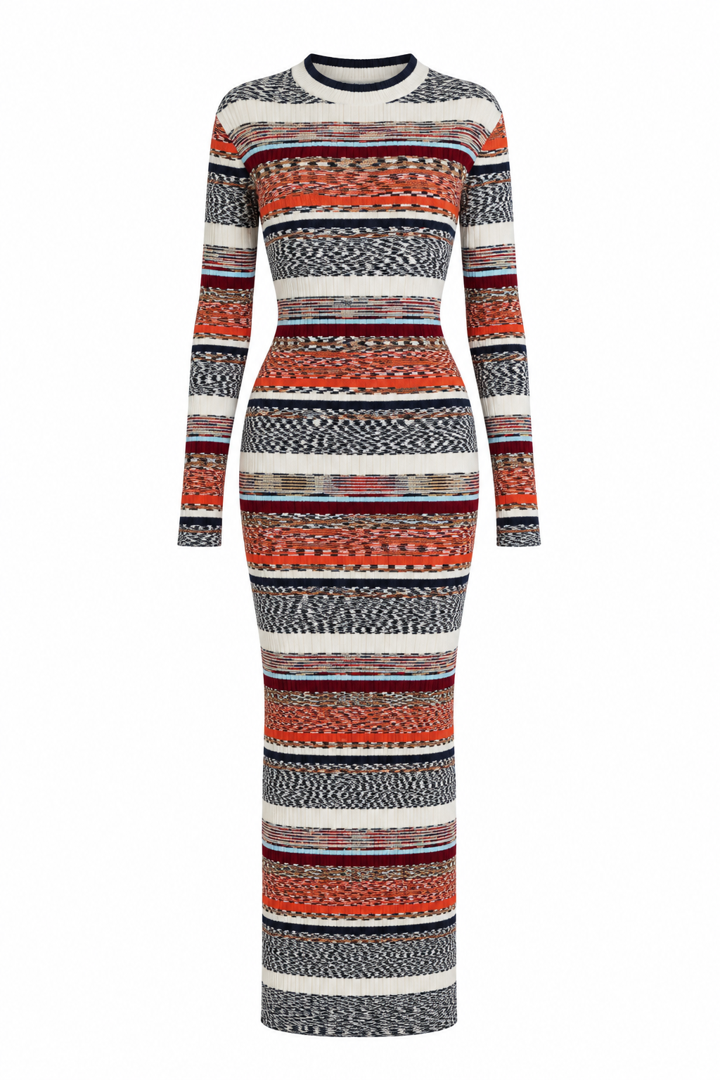 Missoni Multicolor Patterned Knit Maxi Dress