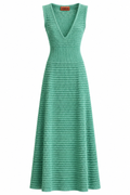 Missoni Mint Green Textured Knit Maxi Dress